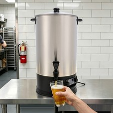 27L Automatic Hot Drink Dispenser Stainless Steel Preserving Machine w/Faucet