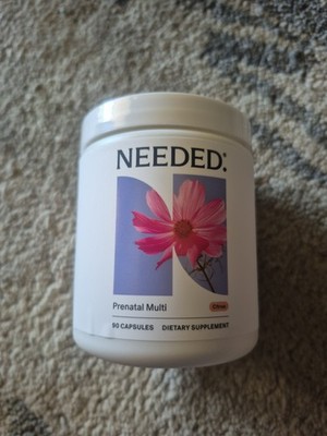 Needed Prenatal Multi Powder - CITRUS- 90 Capsules Exp 05/28