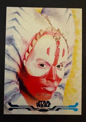 2025 Star Wars Smugglers Outpost Stellar Art Card Shaak Ti Blue /99 