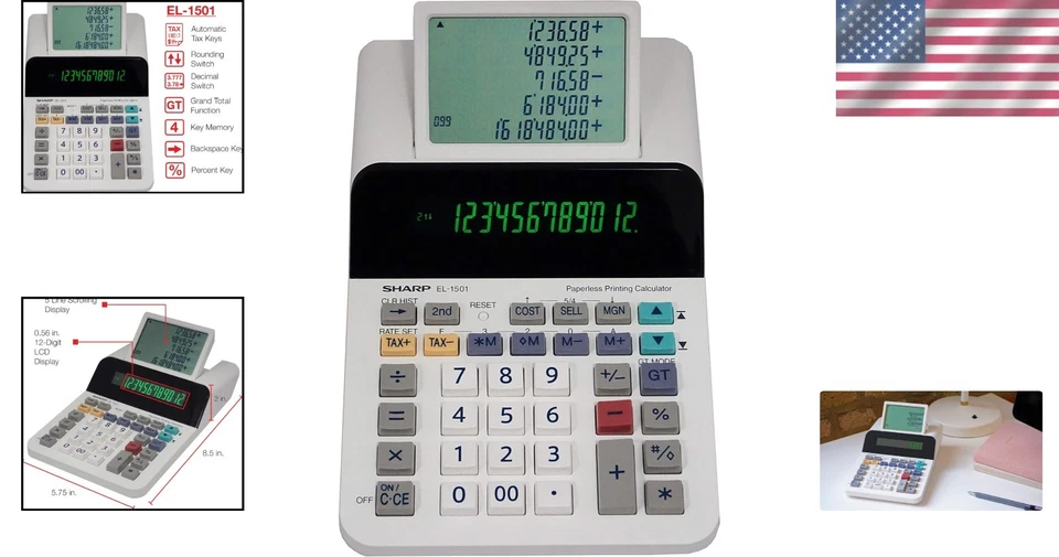 12-Digit Display Battery Operated Calculator - Image 2 of 4