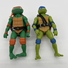 TMNT Mutant Mayhem Making Of A Ninja Leonardo and Michelango Figures Fast Ship!!