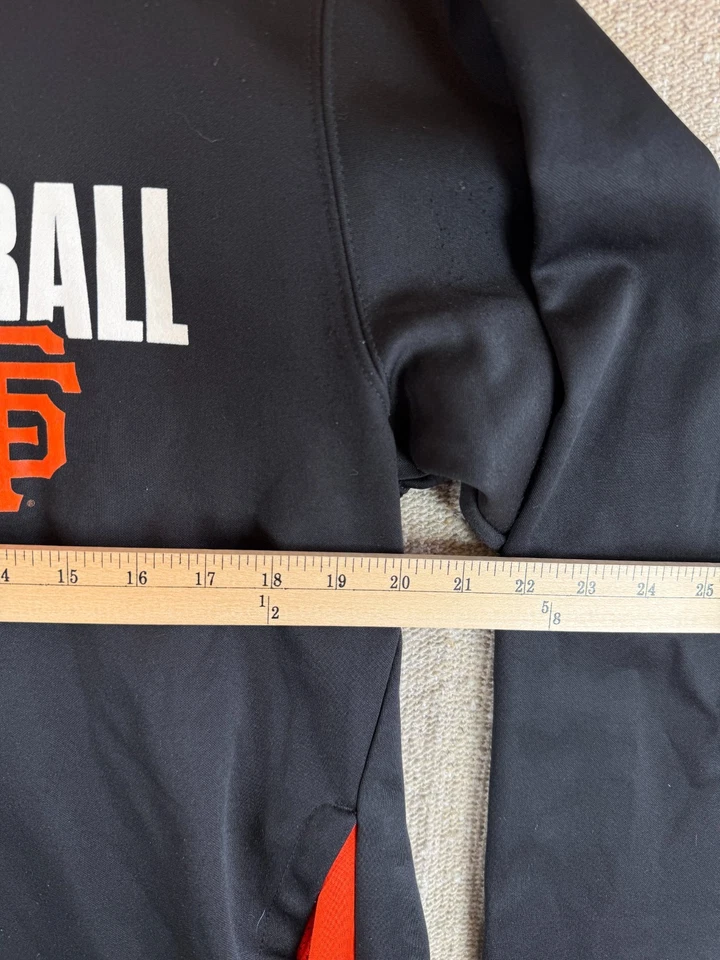 San Francisco Giants Sweater Men Medium Majestic Hoodie Therma Base MLB Pullover - Image 3 of 4