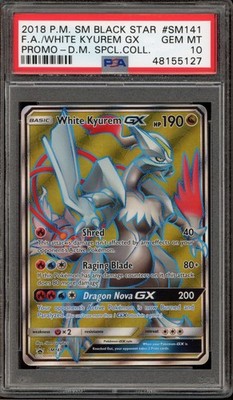 PSA10 ホワイトキュレムGX SR ドラゴンストーム 057/053 Pokemon White Kyurem GX D.M. Special Coll. Full Art Promo SM141