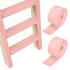 Bunk Bed Ladder Pad, 6.5ft, Pink 2 Pcs , Self-Adhesive Bunk Bed Step Foam P...