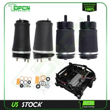 Full Suspension Air Spring Bags &Compressor  Kit For Land Rover Range Rover L322