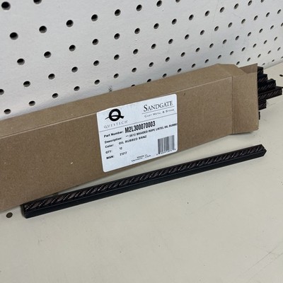 12 Questech Composite Trim Tile .5x12 Braided Rope Listel Oil Rubbed Bronze