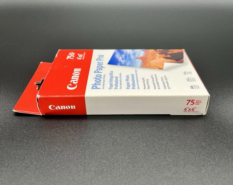 Canon Photo Paper Pro 4x6” Glossy 75 Sheets 245gsm High Quality 88 Brightness - Image 3 of 4