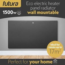 1500W Electric Panel Heater Wall Mounted Floor Timer Thermostat Grey Radiator