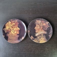Coppia Piatti "Le Quattro Stagioni di Arcimboldo" - D. L. ARTE Vintage 