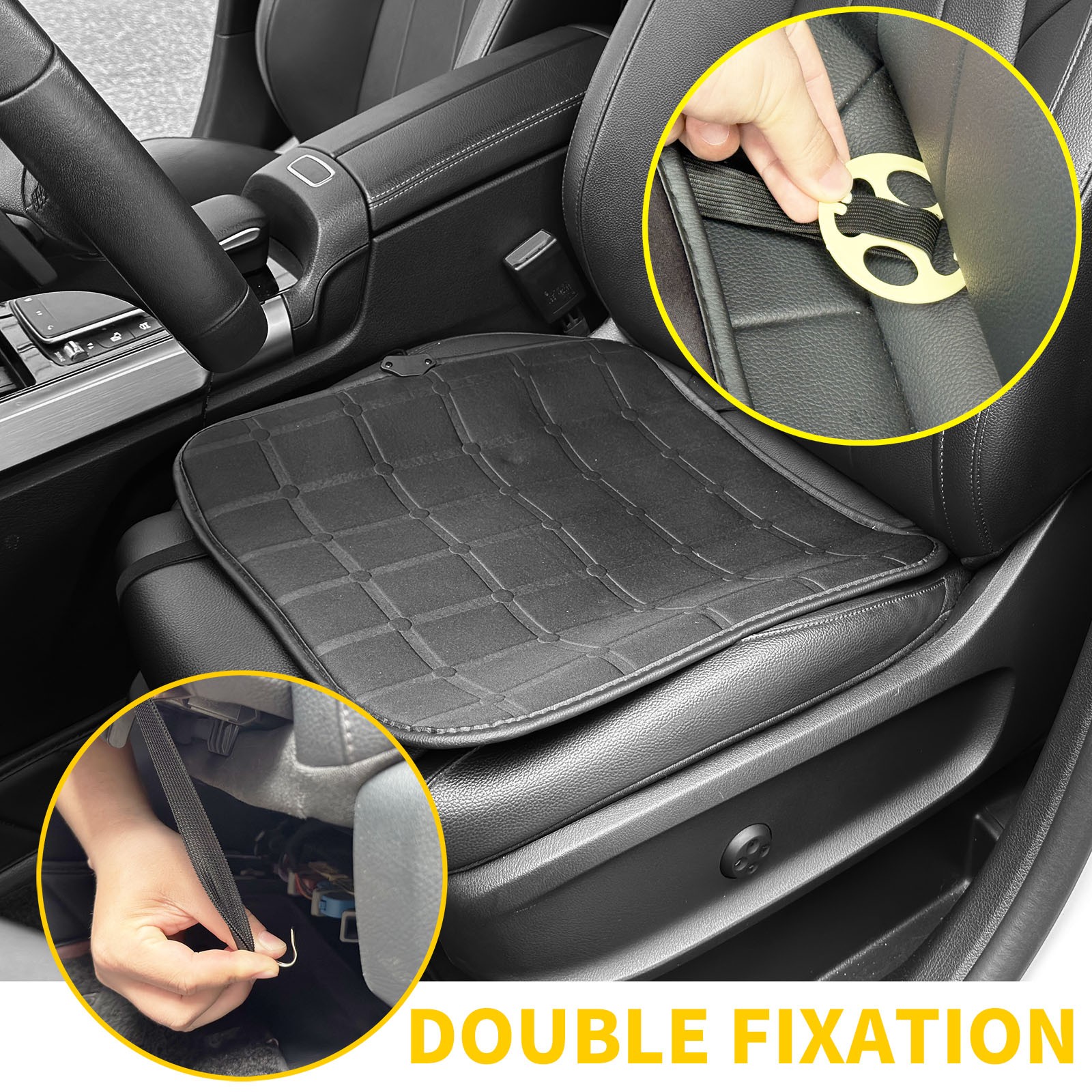 Universal 12 V Heated Car Seat Cover Cushion Heater Warmer Heat Winter Pad Black