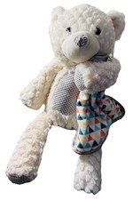 Scentsy Buddy Serena Sleepy Bear 16  Cream  Gray Plush W/ Lovey Blanket