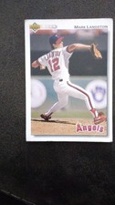 Upper Deck 1992 Mark Langston Angels Baseball Card #305 Base Set