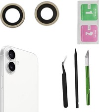 2pcs Set Back Rear Camera Lens Glass Replacement for iPhone 16 Plus Camera Lens