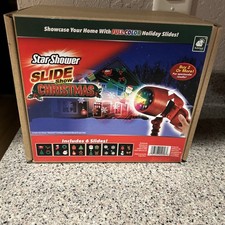 Star Shower Slide Show Christmas LED Projector w Remote, AS-SEEN-ON-TV, 6 Slide
