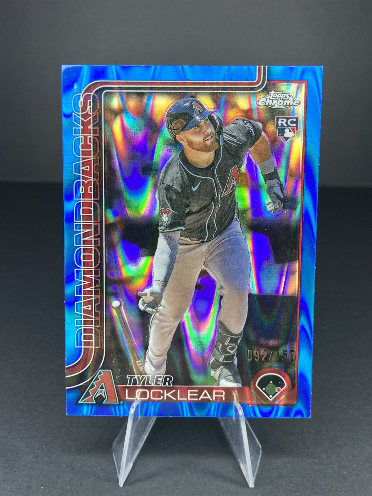 2025 Topps Chrome - Tyler Locklear #41 Blue RayWave Refractor 92/150 (RC)