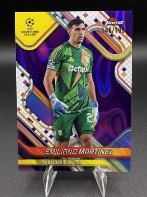 2024-25 Topps Finest UEFA Emiliano Martinez Purple Lava Refractor /199