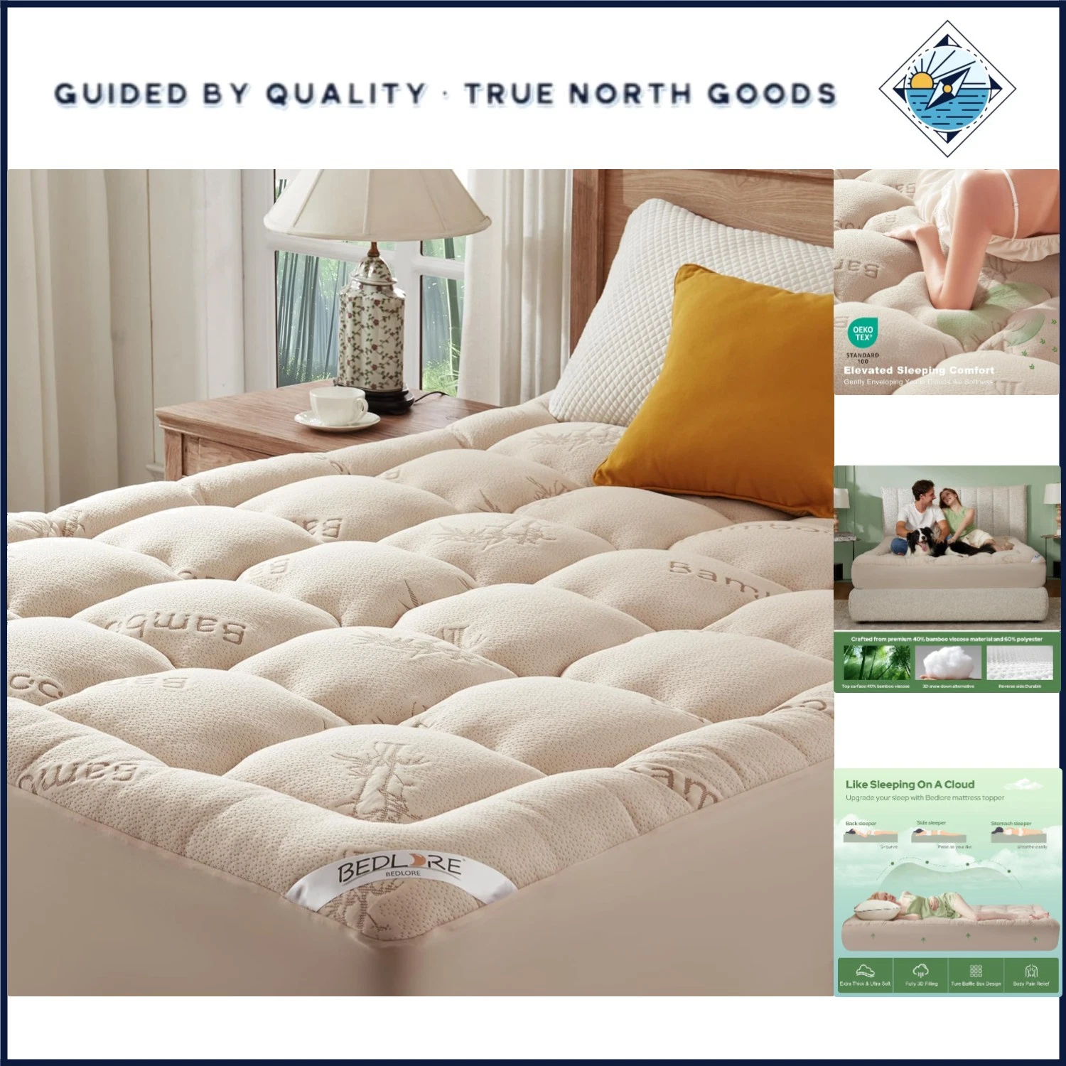 Soft Full Size Mattress Pad with Stretchable Pockets for 6-15 Inch Mattresses