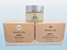 MAELYS BRIGHT LIFTING EYE CREAM 1.01 OZ BOXED LOT OF 2