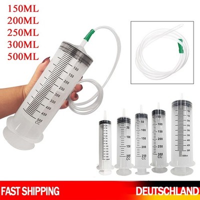 Spritzen 500ml 300ml 250ml 200ml 150ml 100ml Spritze mit Schlauch Dosierspritze