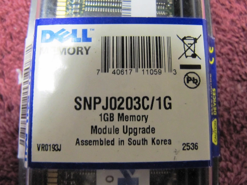Brand New Dell 1GB PC-3200 DDR-400 SNPJ0203C/1G Memory RAM Dimension B1102400 - Image 2 of 4