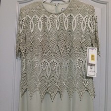 Karen Miller Petite 8 Mother of the Bride Cocktail Formal Maxi Dress Green NWT