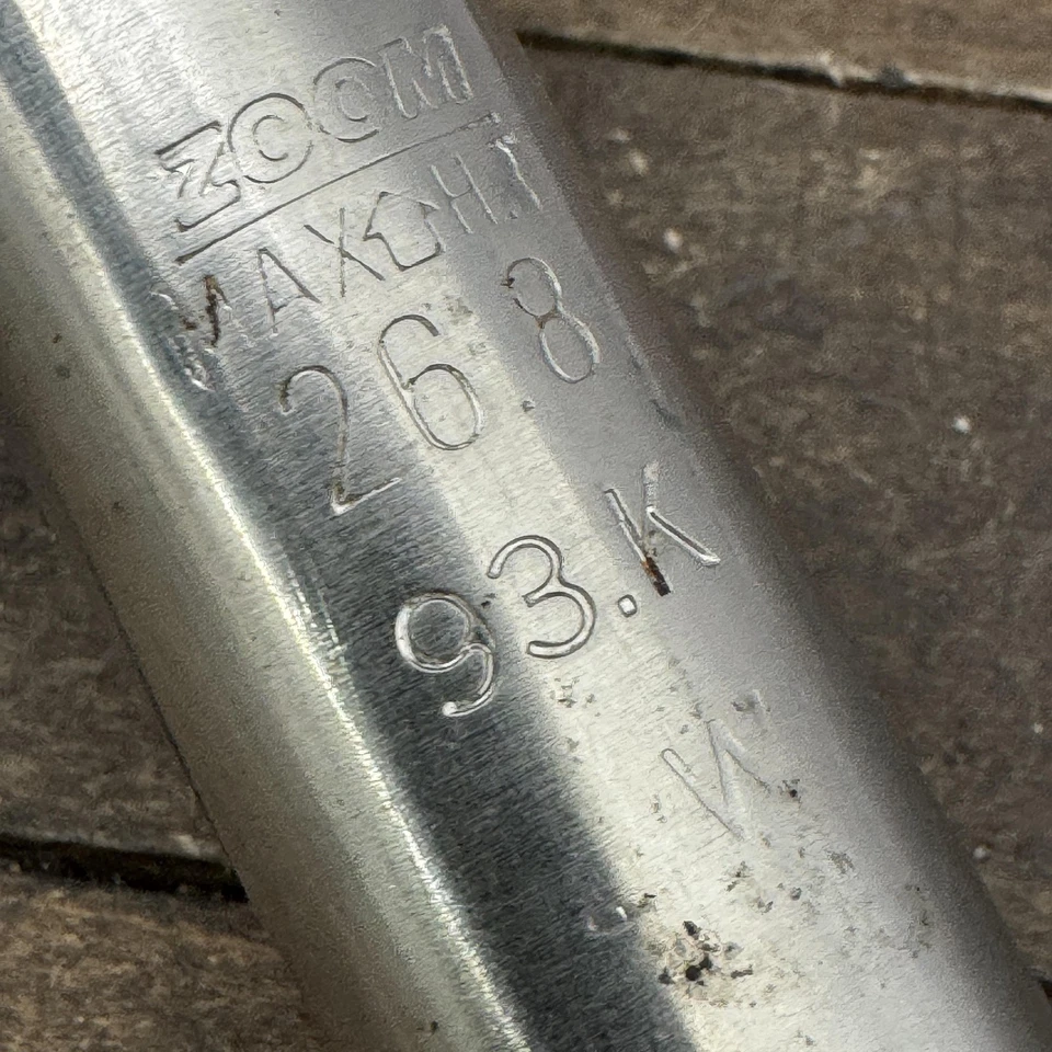Vintage Zoom Seatpost 26.8 mm 1193 Silver Bike Post 90s MTB Hardware - Image 3 of 4