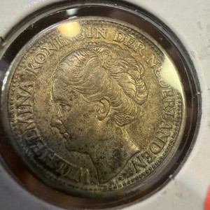 1944 D 1/4 G. Netherlands Curacao SILVER R107