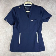 FIGS Scrub Top Women XS Navy Blue Catarina One-Pocket Technical Collection Nurse