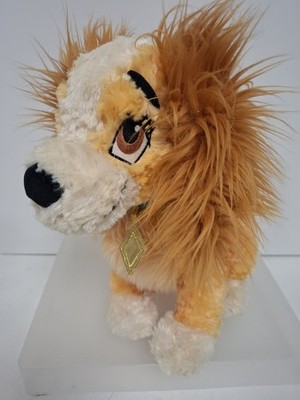 DISNEY STORE LADY & THE TRAMP LADY DOG 15'' SOFT PLUSH OFFICIAL STAMP