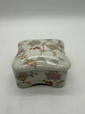 Vintage Takahashi Porcelain Square Trinket Bx POEM San Francisco