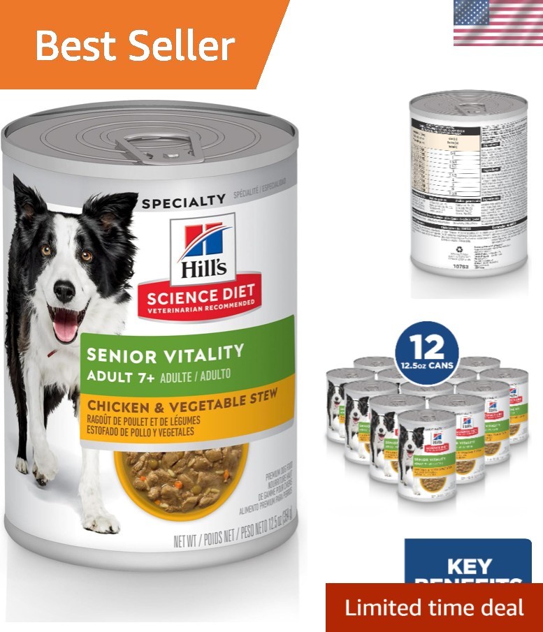 Senior Vitality Adult 7+ Wet Dog Food, Chicken & Vegetable S