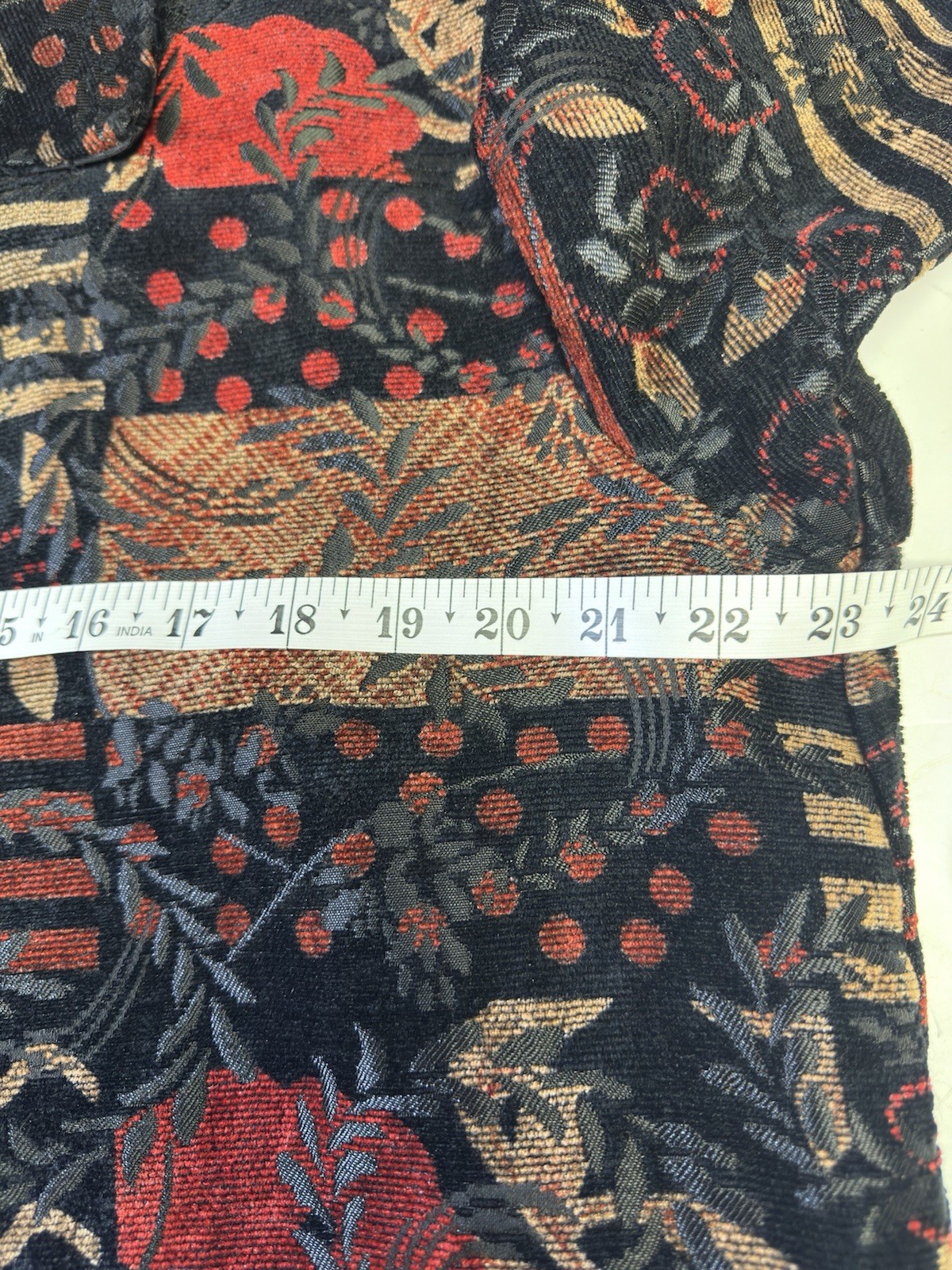 Vintage Tapestry Jacket Boho Patchwork Floral Abs… - image 7