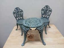Boyds Collection Cast Iron 3 Piece Bistro Table Chairs Set For Dolls Or Garden