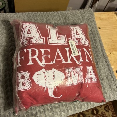 NCAA Alabama Crimson Tide Home Fan Throw Pillow Ala Freakin Bama Roll Tide