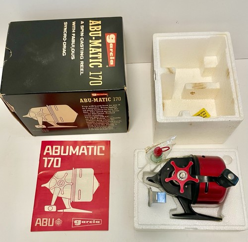 Moulinet Pêche Vintage Abu Garcia Abu Matic 170c Spin Cast - Vendu En L'État