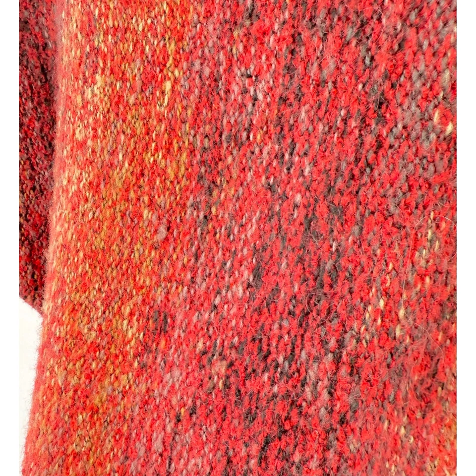 The Limited Red Wool/Angora Blend Knit Dolman Sleeve Tunic Sweater Sz L Boho - Image 4 of 4