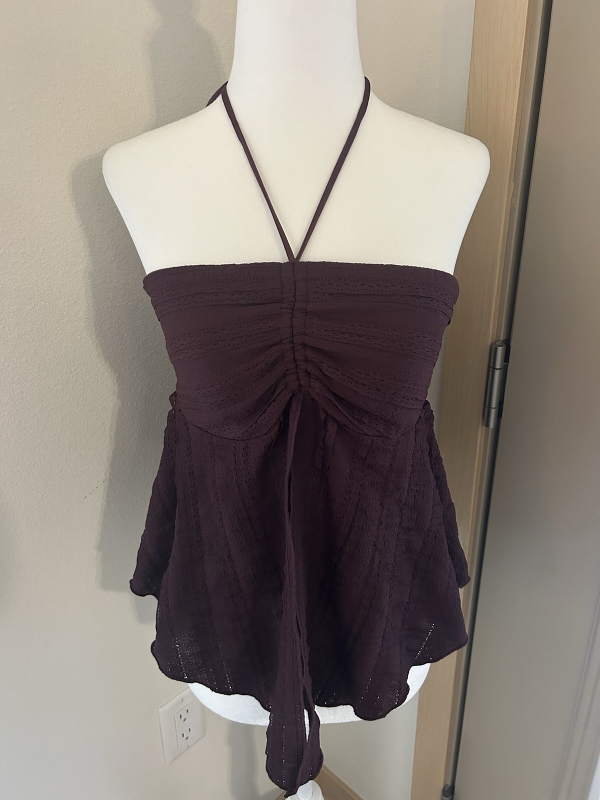 Urban Outfitters Purple Open Front Halter Top Whimsy Fairy Festival Indie Boho