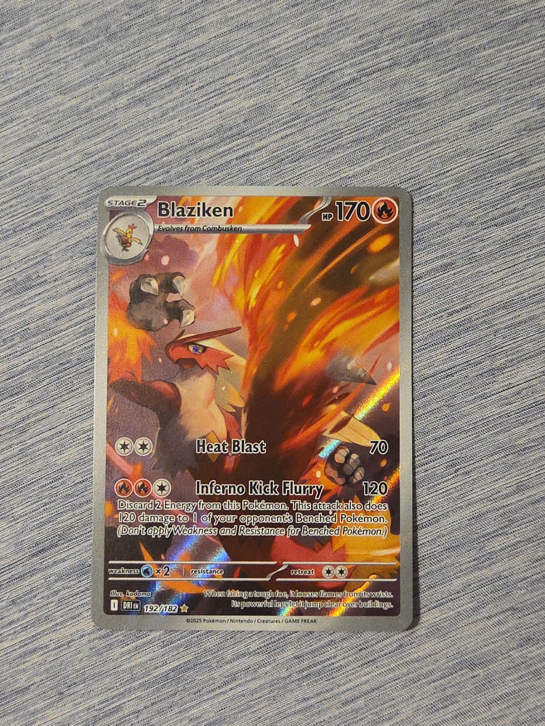 Blaziken 192/182 Destined Rivals Full Art Pokemon TCG Card Mint