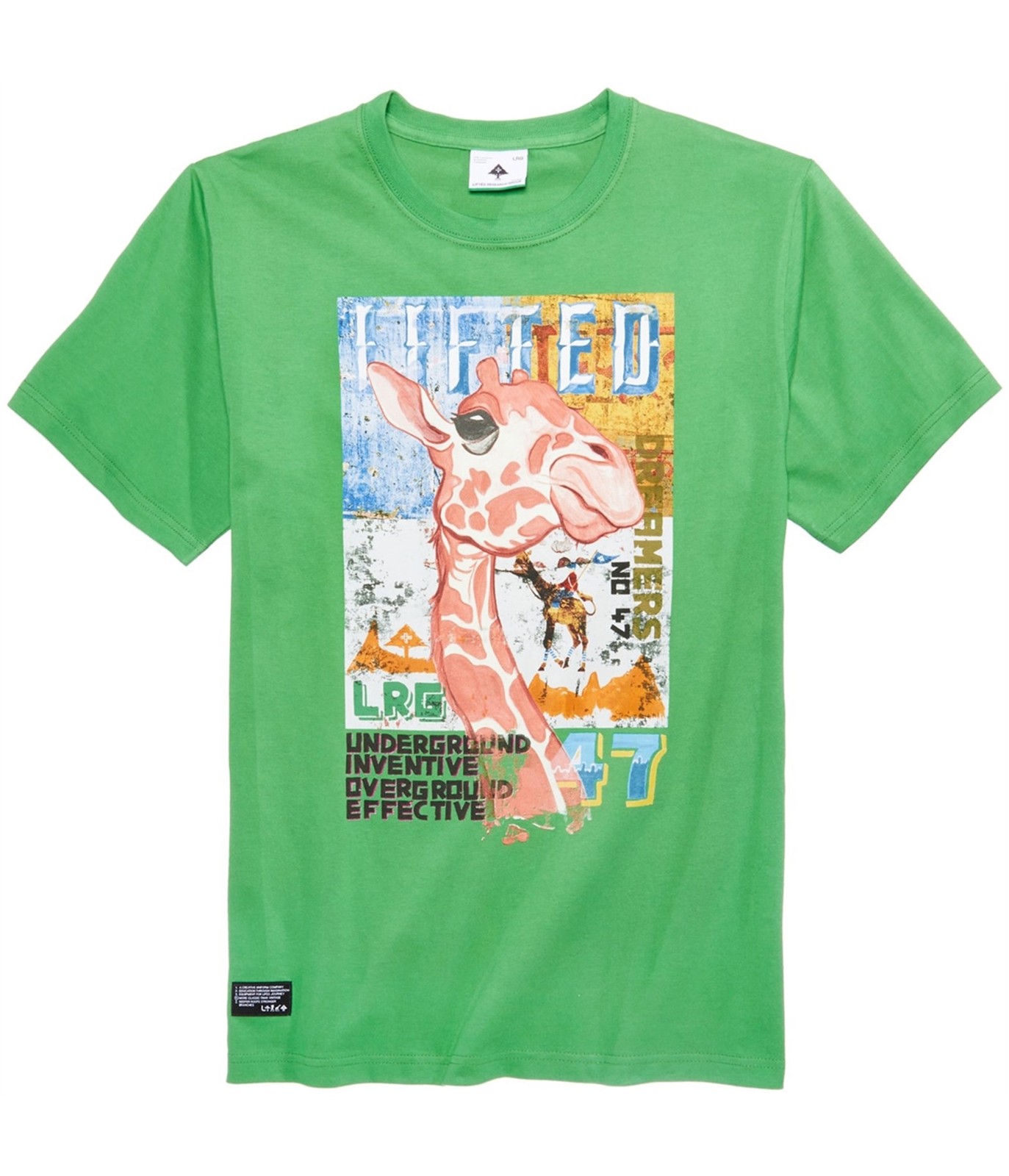 Мужская футболка LRG Giraffe Basic зеленая S 4290₽