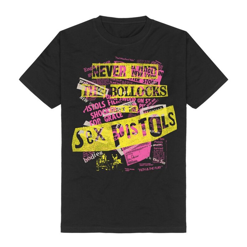 Футболка Sex Pistols Herren Never Mind The Copy schwarz Band-Товар, Группы