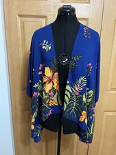 Do Everyhting In Love Anthropologie Multicolor Tropical Kimono Cover Up Beach