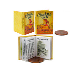 Libro ilustrado legible escala 1:6 CHARLOTTE'S WEB escala de juego Barbie