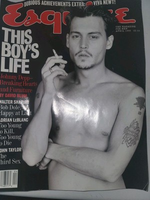 Esquire Magazine, April 1995, Johnny Depp, Walter Shapiro, Rachael Williams 
