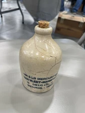 Memphis Tennessee  Van-Vleet Mansfields Drug C0.  Small Crock Advertising Jug