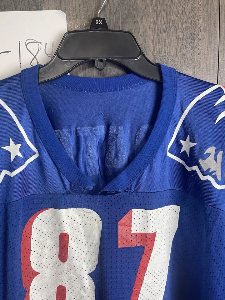Camiseta deportiva vintage de los New England Patriots Ben Coates #87 campeón de fútbol americano de la NFL talla 44 Foto 4 de 4