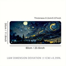 40 90cm Large Gaming Mouse Pad, Extra Long and Thick, Non-Slip Rubber Desk Mat w