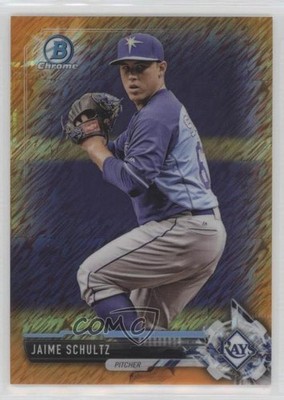 2017 Bowman Chrome Prospects Orange Shimmer Refractor 7/25 Jaime Schultz gh4