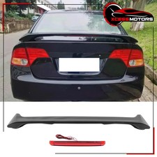 Fits 06-11 Civic OE Style Trunk Spoiler Matte Black ABS LED Brake Light