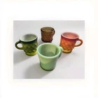 VTG Lot of Fire KIng Mugs, 3 Kimberly and 1 Jadeite D Handled Mug