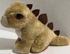 Adventure Planet Brown Dinosaur Pink Glitter Eyes 8 Stuffed T-Rex Plush Toy